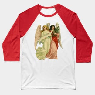 Vintage Victorian Christmas Angels Baseball T-Shirt